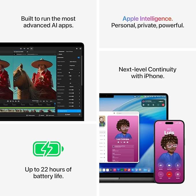 Apple 14-inch MacBook Pro M5 Pro chip with 18 core CPU and 20 core GPU, 24GB, 2TB SSD - Space Black thumbnail 5